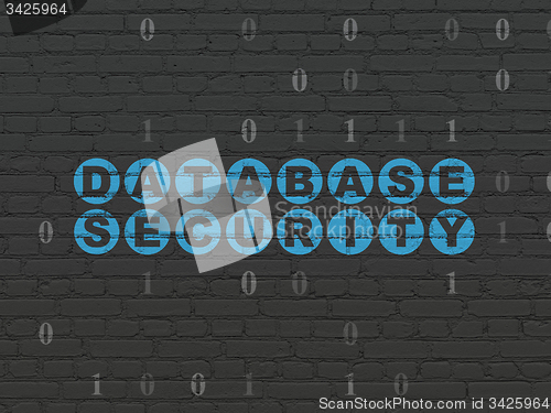 Image of Security concept: Database Security on wall background