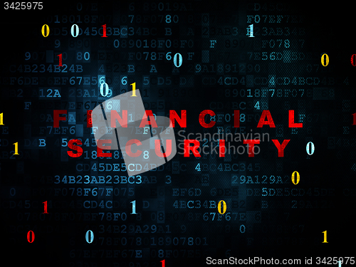 Image of Privacy concept: Financial Security on Digital background