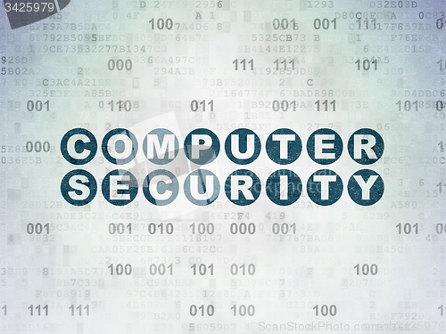 Image of Protection concept: Computer Security on Digital Paper background