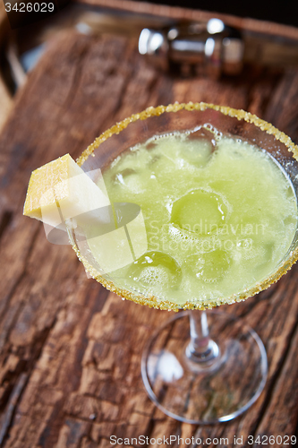 Image of Green margarita melon cocktail 