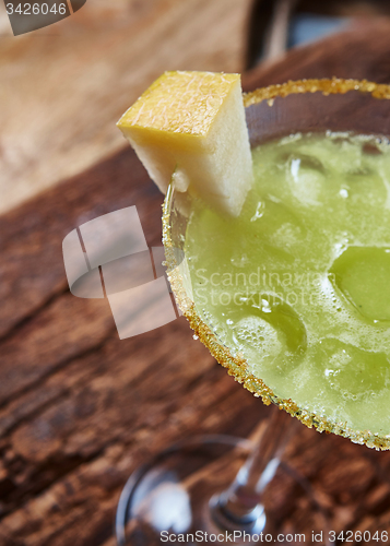 Image of Green margarita melon cocktail 