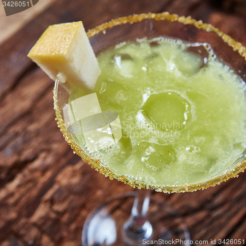 Image of Green margarita melon cocktail 
