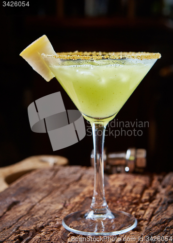 Image of Green margarita melon cocktail 