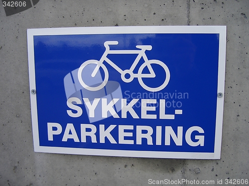 Image of Bicycle parking sign