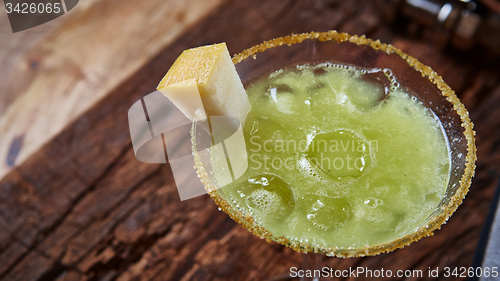 Image of Green margarita melon cocktail 