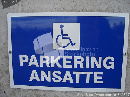 Image of Disabled parking space for employees