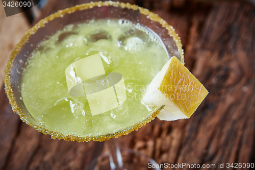 Image of Green margarita melon cocktail 