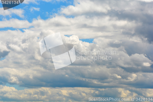 Image of clouds in the blue sky