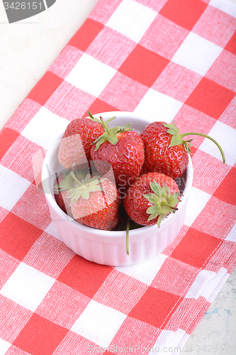 Image of Fresh ripe perfect strawberry - health food 
