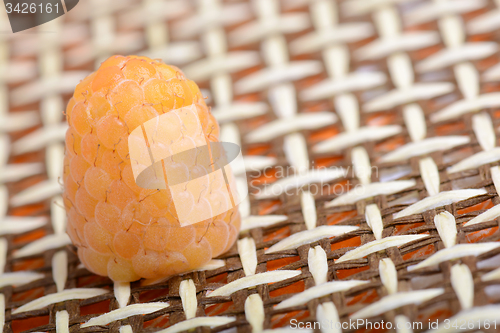 Image of Close up of yellow raspberries