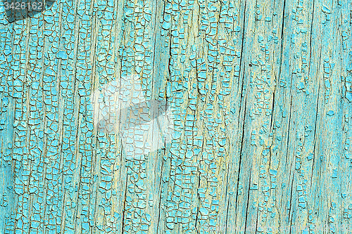 Image of Texture of Wood blue panel for background