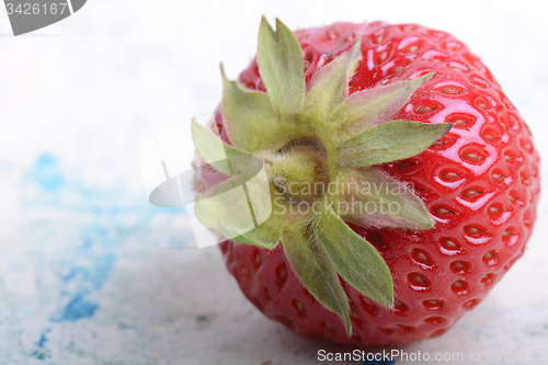 Image of Strawberries berry close up on white background