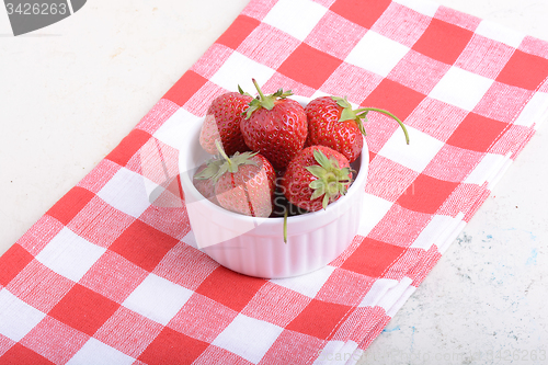 Image of Fresh ripe perfect strawberry - health food 