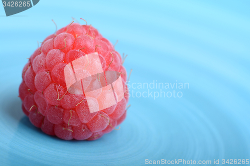 Image of Fresh sweet raspberries close up