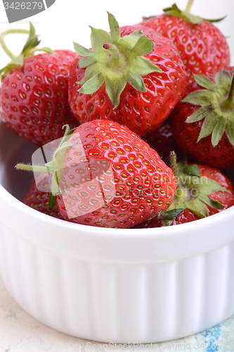 Image of Fresh ripe perfect strawberry - health food 