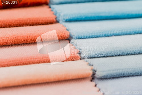 Image of Multi color fabric texture samples