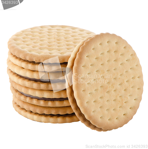 Image of Sandwich biscuits with chocolate filling