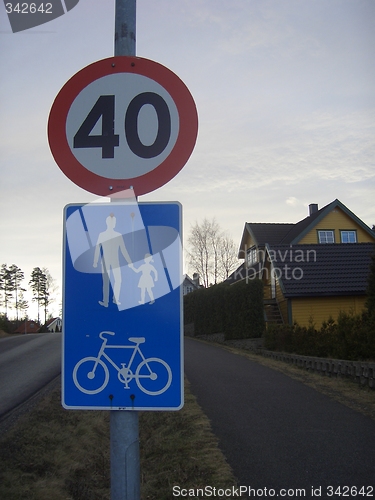 Image of Walkway and road signs