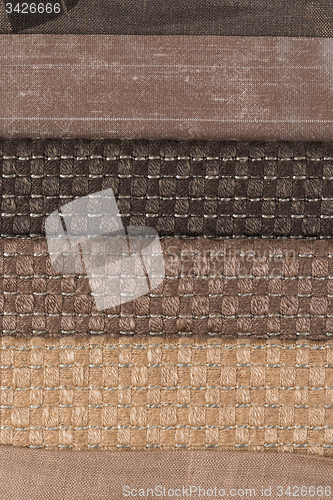 Image of Multi color fabric texture samples