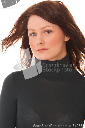 Image of Portrait of young beautiful woman