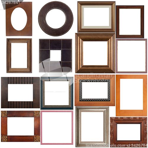 Image of Set of wooden frames