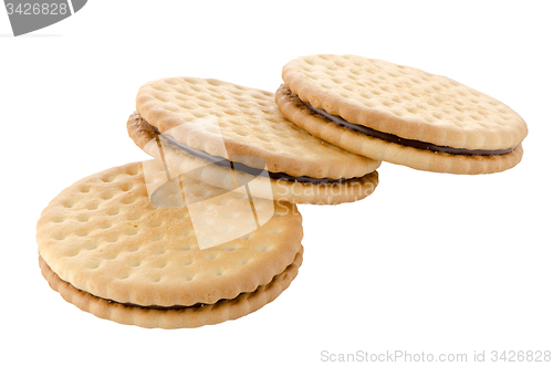 Image of Sandwich biscuits with chocolate filling