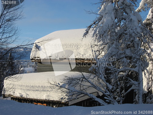 Image of House coverd in snow