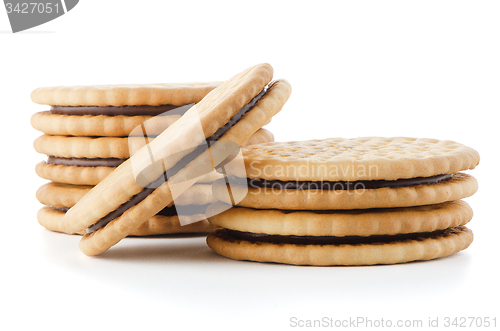 Image of Sandwich biscuits with chocolate filling