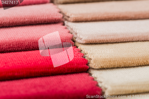 Image of Multi color fabric texture samples