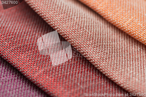 Image of Multi color fabric texture samples