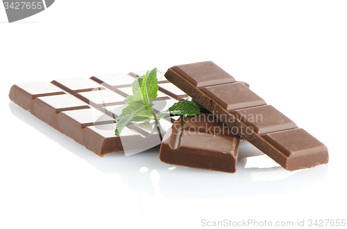 Image of Closeup detail of chocolate parts