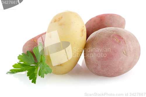 Image of Red sliced potatoes