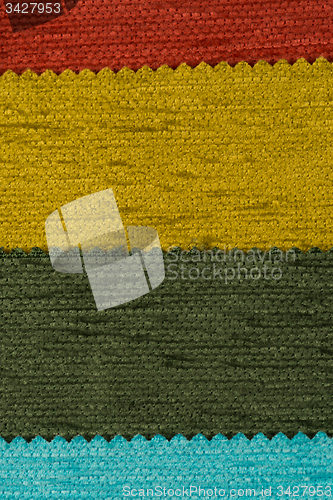 Image of Multi color fabric texture samples