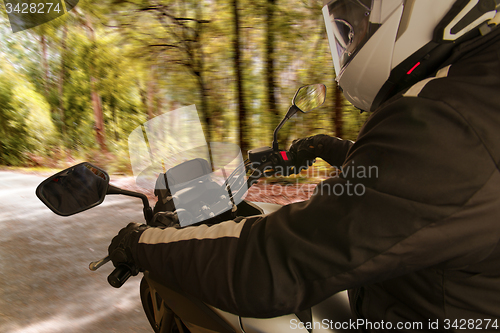 Image of Biker on the road