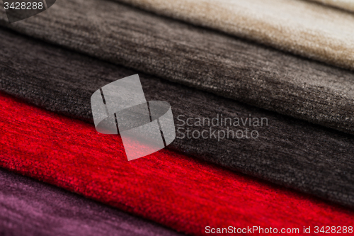 Image of Multi color fabric texture samples