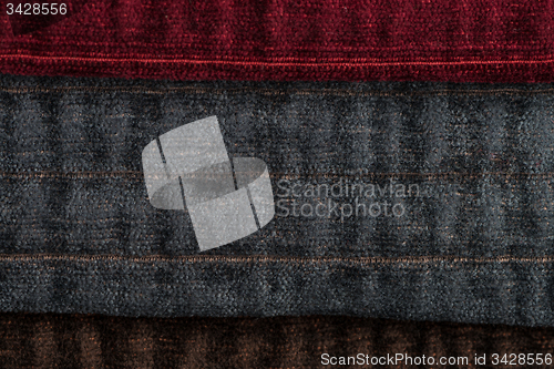 Image of Multi color fabric texture samples