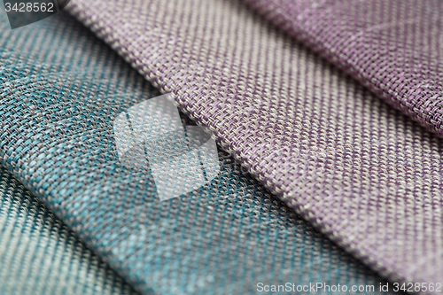 Image of Multi color fabric texture samples