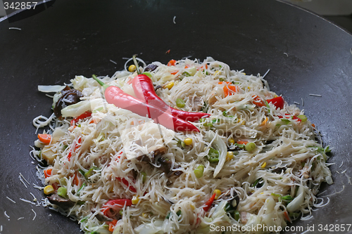 Image of Asian fried noodles