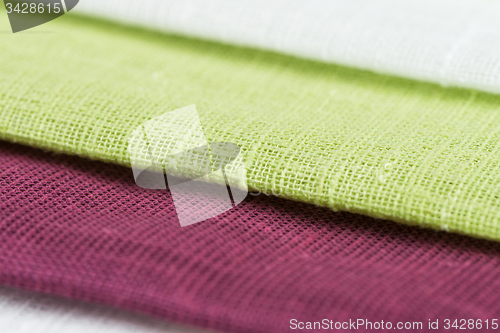 Image of Multi color fabric texture samples