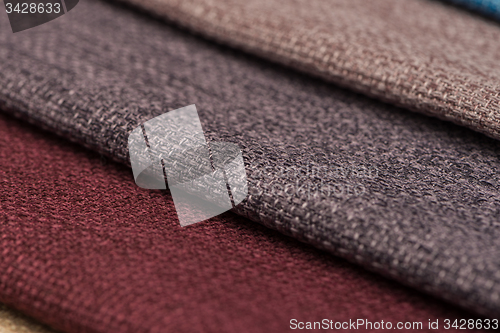 Image of Multi color fabric texture samples