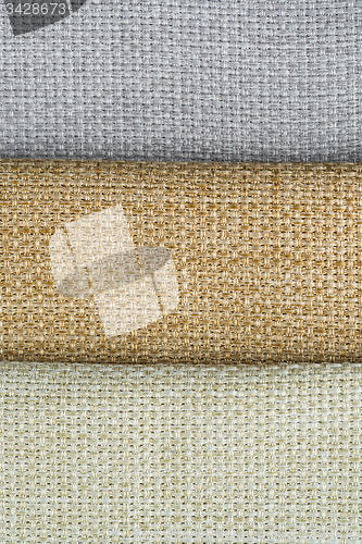Image of Multi color fabric texture samples