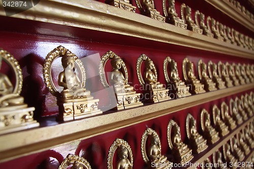 Image of Rows of buddhas