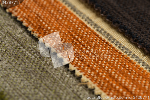 Image of Multi color fabric texture samples