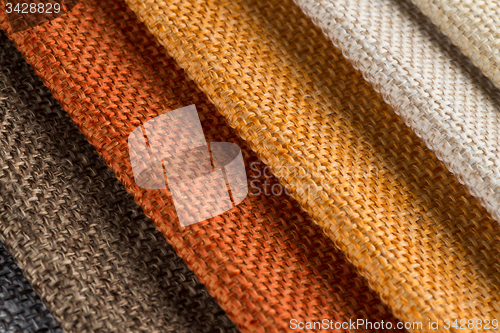 Image of Multi color fabric texture samples