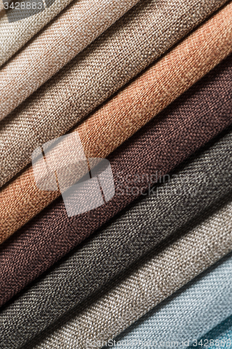 Image of Multi color fabric texture samples