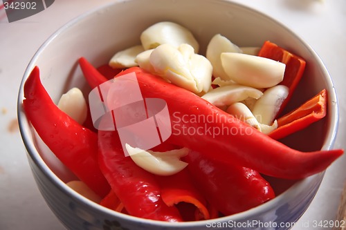 Image of Chillis and garlic