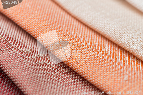 Image of Multi color fabric texture samples