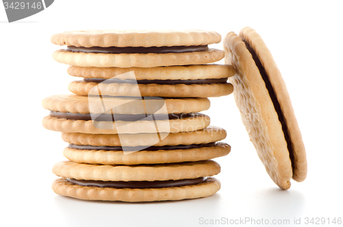 Image of Sandwich biscuits with chocolate filling