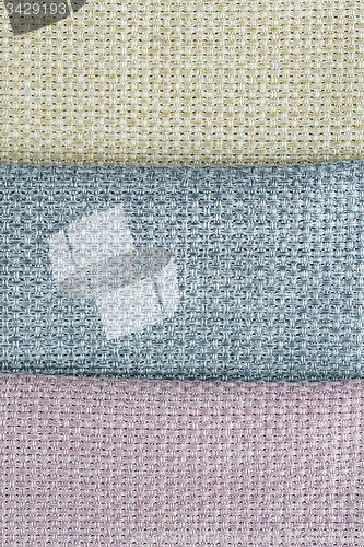 Image of Multi color fabric texture samples