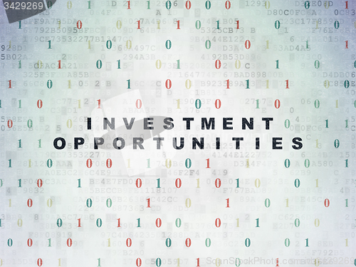 Image of Business concept: Investment Opportunities on Digital Paper background